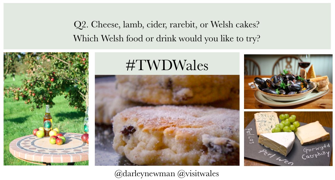 GroupsWelcome's tweet photo. visitwales: RT DarleyNewman: Q2. Cheese, lamb, cider, rarebit, or Welsh cakes? Which Welsh food or drink would you… https://t.co/1I6nuPFH3V