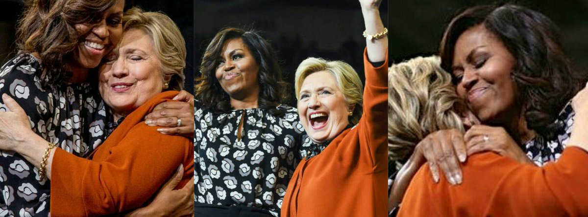 McJacqueline2's tweet photo. #MichelleObama #44flotus #HillaryClinton #42flotus #WomenRights #StrongWomen #LoveTrumpHate #WomensMarch #Empowering#ImStillWithHer 💓💕💓 https://t.co/PKpz2otyh6