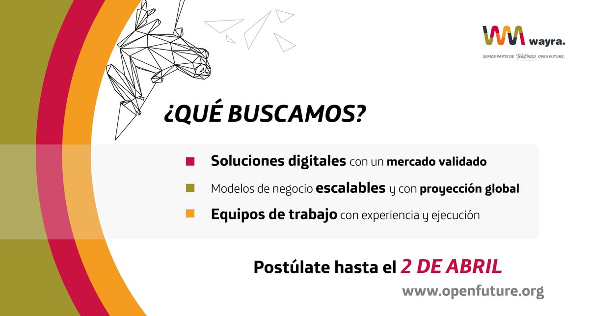 ParqueSoftNar's tweet photo. Sé parte de una experiencia única de aceleración de empresas digitales con @WayraCo y @OpenFuture_. #WayraCall17 https://t.co/lD6S07TS4y https://t.co/cIK8hVmNCW