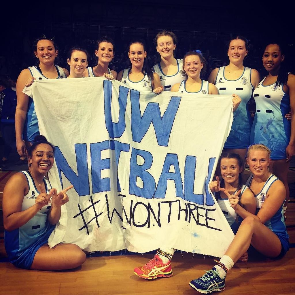 UWNetball's tweet photo. A fab Varsity 2017 win, 48-29 for this talented bunch of ladies πππ #playedwithpride https://t.co/j6hcNVg17k https://t.co/TqMEIBuF9A
