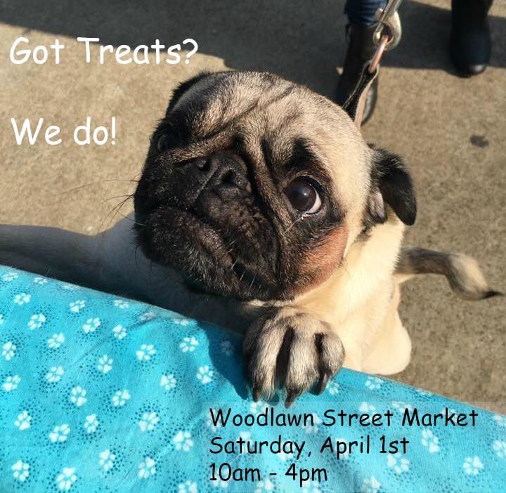 Woodlawn Street Market this Saturday!  Come see us. Your dog's been missing his CahaBones!
