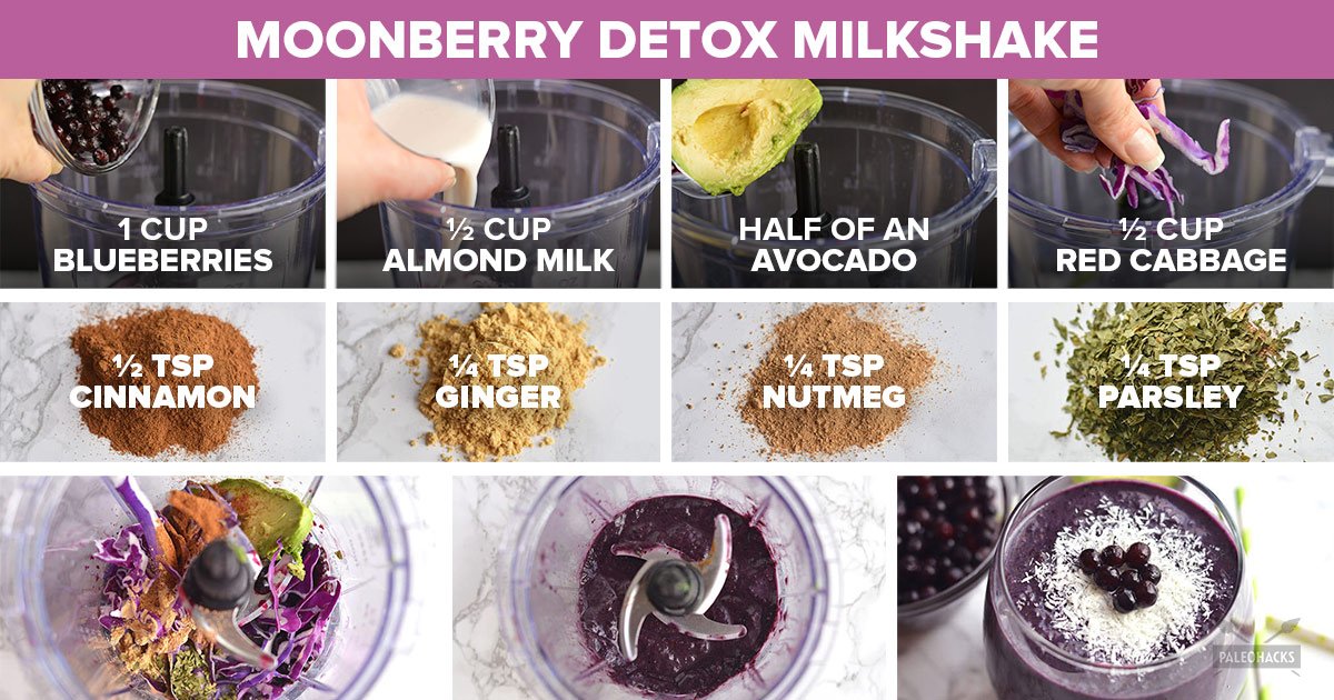 PaleoHacks's tweet image. This cleansing #detox milkshake gives you the boost of #antioxidants your system is craving. paleo.co/moonberryshake