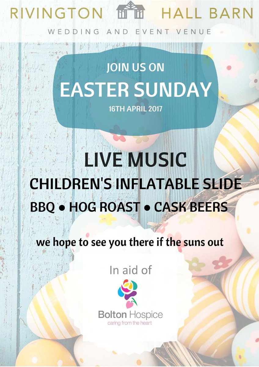 E A S T E R  S U N D A Y

If the sun is shining this Easter Sunday, then join us on the lawn &amp; let's raise money and support <a href="/boltonhospice/">Bolton Hospice</a>