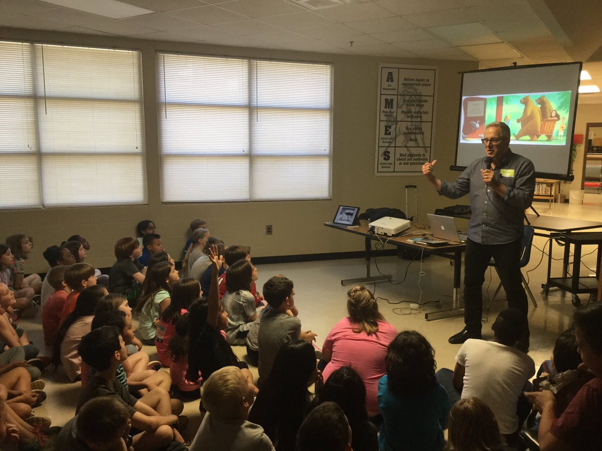 ArnoldMillMedia's tweet photo. "Authorator" David Biedrzycki visited 3rd &amp; 4th grade today. He was AWESOME! @CherokeeSchools @ArnoldMillES1 https://t.co/phjWbj0FRq