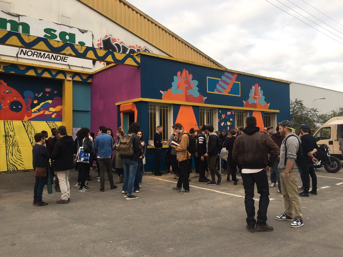 Vernissage de Laho, expo et réalisation in situ pour #PalmaCaen #arturbain