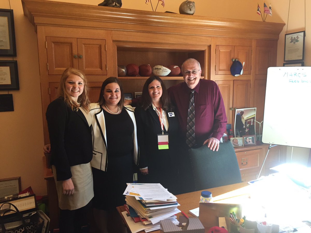 UFindlay_COE's tweet photo. COE students Makenna Fox, Kate Bauer and Dean McIntosh met with Rep Sprague and Senator Hite today. #edprepadvocacy #OACTE https://t.co/CHDtTZ1KMU