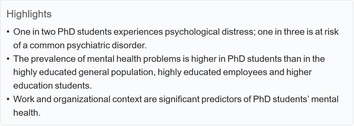PhD affecting your mental health?
You are not alone.
sciencedirect.com/science/articl…
Reach out. You are not alone.