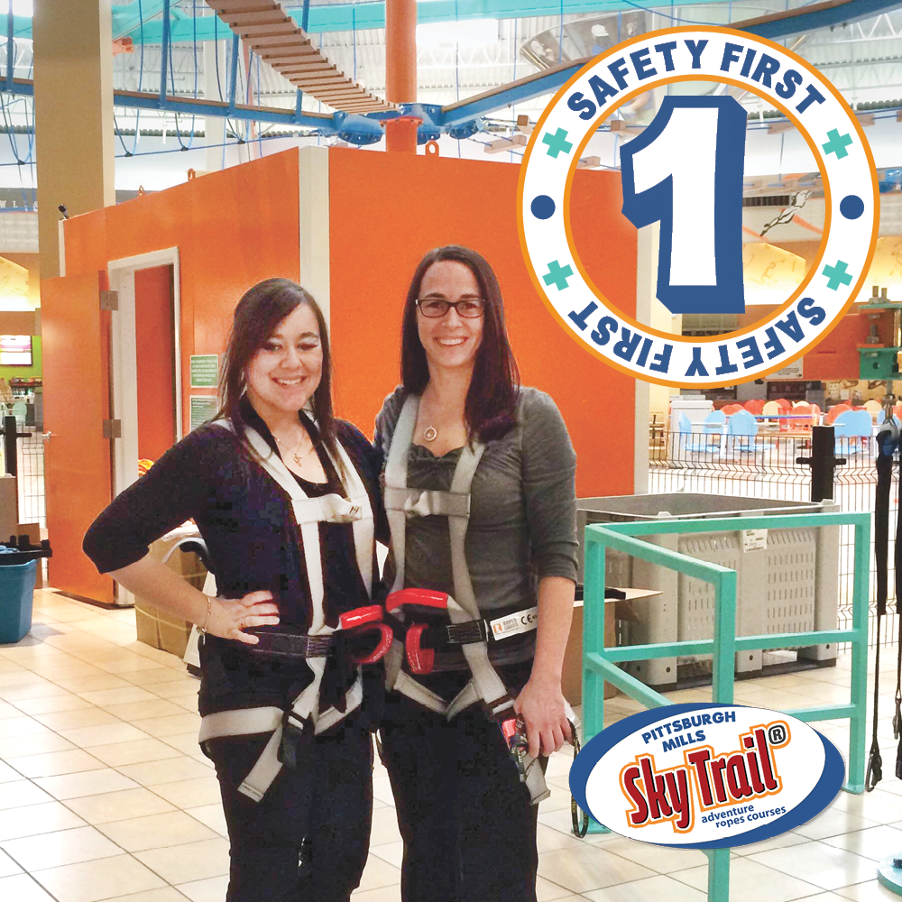SkyTrailMills's tweet photo. Once harnessed &amp; your sling line is secured in the overhead track, you are free to move about wherever they want on the ropes course! https://t.co/elLPa8KuYn
