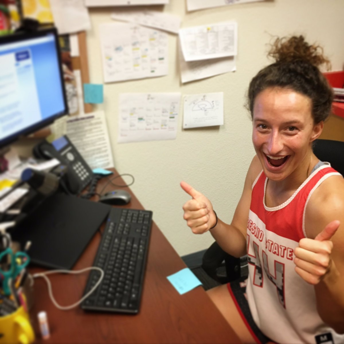 fresnostatelax's tweet photo. JR Captain Abby Bergevin voting YES for a #BoldNewU Excited for this amazing opportunity on @fresno_state campus! #GoDogs #BeBold #RiseUp https://t.co/ICnSUEc9cO