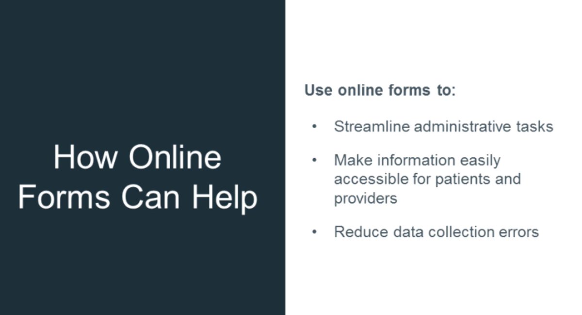 wareFLO's tweet image. Online form workflow can:
Streamline tasks
Get info to patients & providers
Reduce data errors
#FormstackWorkflow #HITsm #HCLDR #HITMC