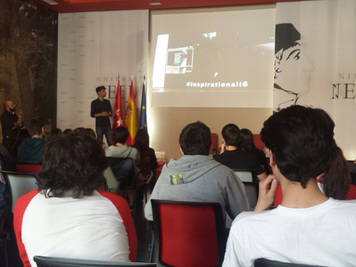 jorgedeblas's tweet photo. Orgulloso de mis alumnos Jota y @CarlotaSchmidt , primera vez que se hace un evento real para el TFG en @Nebrija espero saquen un 10!!! https://t.co/p101NgBxCy