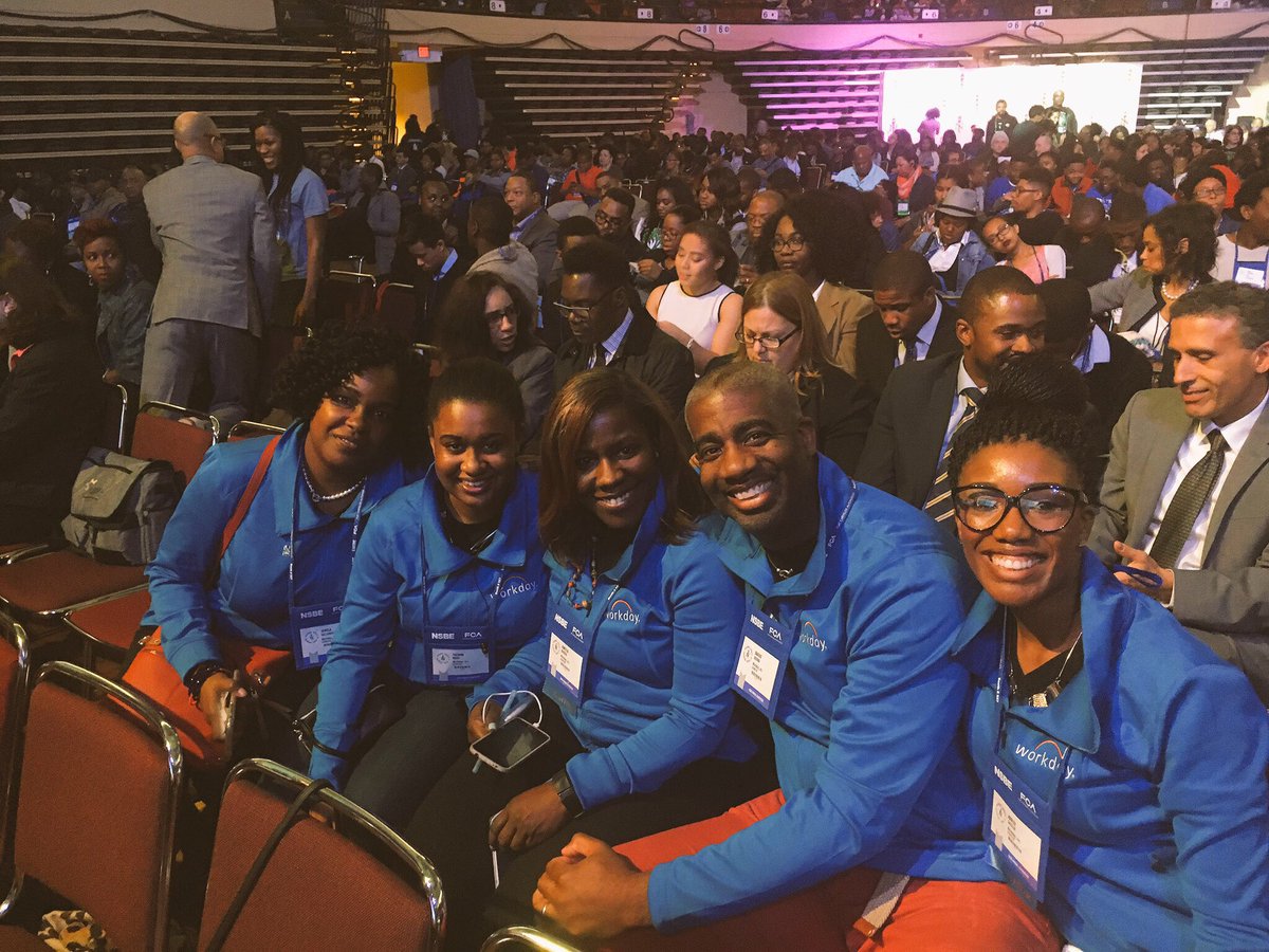 MrsShula's tweet photo. Representing Workday at the 2017 NSBE Conference Opening ceremony!!! #NSBE43 #wdaylife https://t.co/IsJfXlhW8X