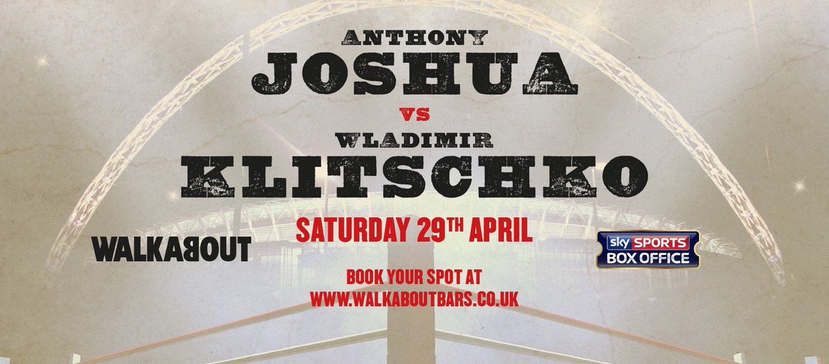 WalkieBlackpool's tweet photo. Don't forget, as if you could @anthonyfjoshua v @Klitschko April 29th, book with us ASAP or risk losing out! #ajvklitschko
#Sheffieldissuper https://t.co/ecqAF0kvKy