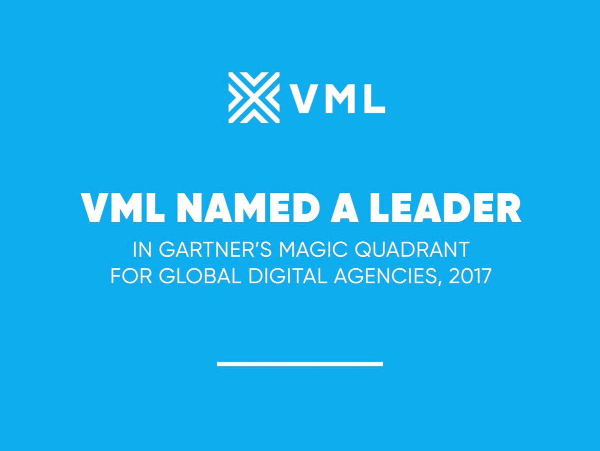 VMLAustralia's tweet photo. VML has been named a Leader among Global Digital Agencies in Gartner’s latest Magic Quadrant. #WeAreVML https://t.co/DKhwTm9n69 https://t.co/NYnkEdn80k