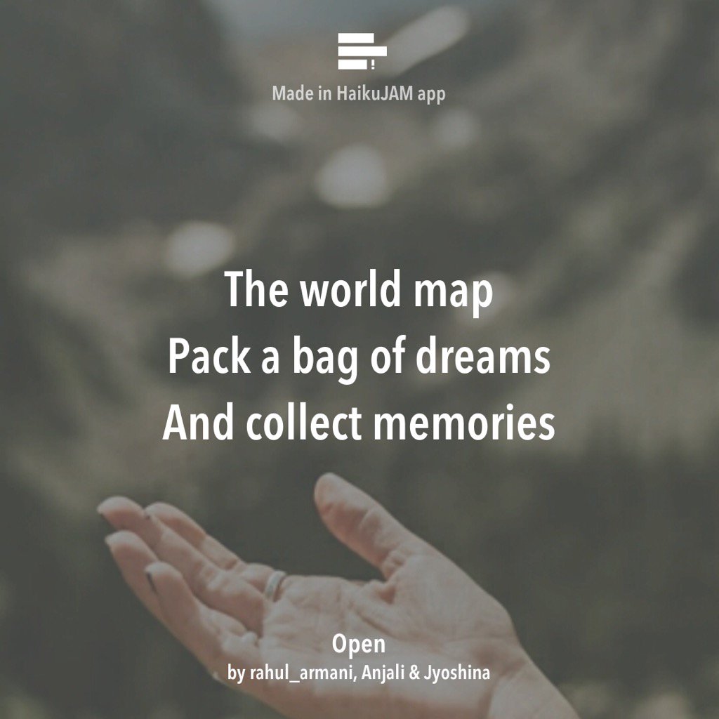 jyoshina's tweet photo. 'An open heart is an open mind'

rahul_armani, Anjali, @jyoshina in @haikujam https://t.co/6Y395swrxd