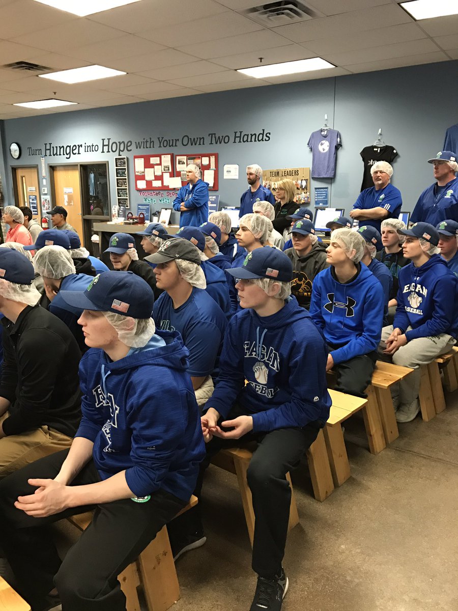 EaganHSBaseball's tweet photo. Great day giving back to the community at Feed My Starving Children https://t.co/iDYsh6cjIM