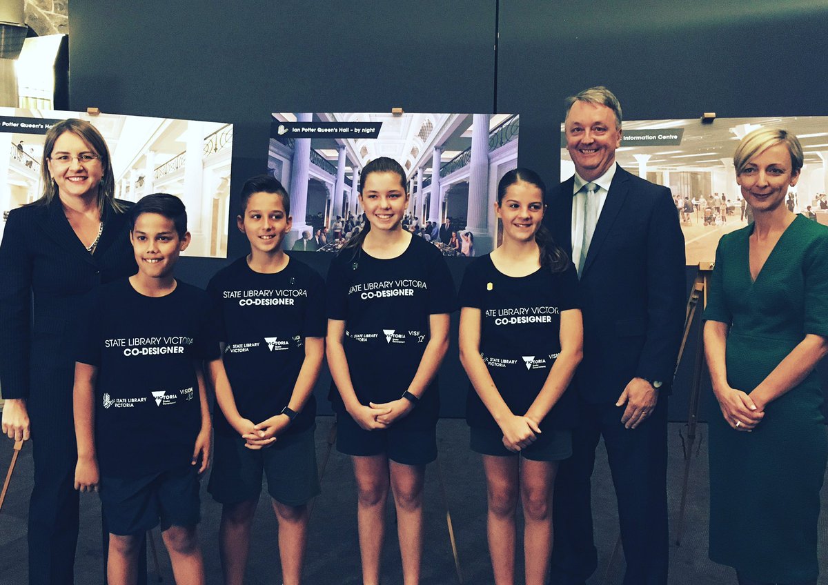 An exciting day for <a href="/Library_Vic/">State Library Vic</a> with <a href="/JacintaAllanMP/">Jacinta Allan</a> to reveal their #vision2020 designs and kick off their community campaign