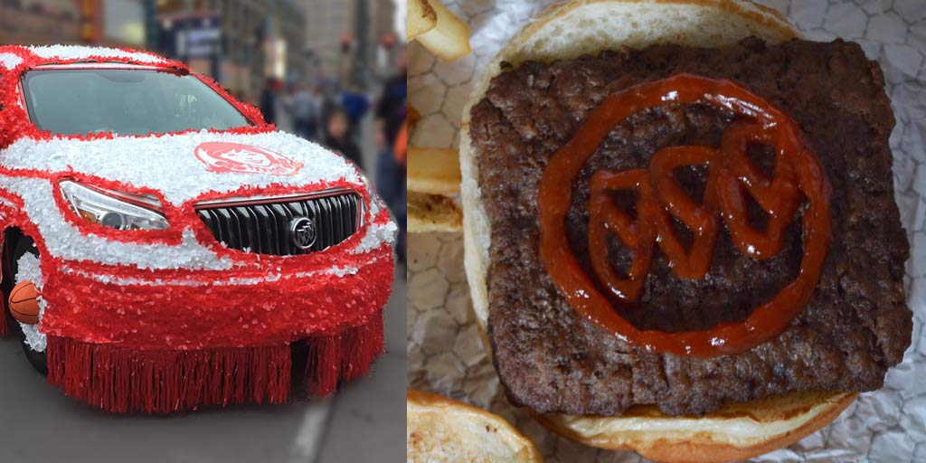Buick's tweet photo. Hey, we guess everything about @Wendys is fresh, including your ride. #ThatsABuick #Drive2TheFinal4 https://t.co/31IF7f7ZIy