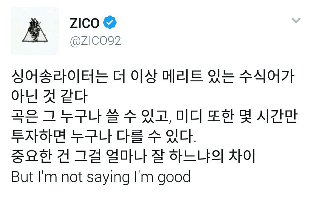 beesubs's tweet photo. [TRANS] 170330 Zico's Twitter

https://t.co/MTMksDmVM2 https://t.co/3GT04R6xA0