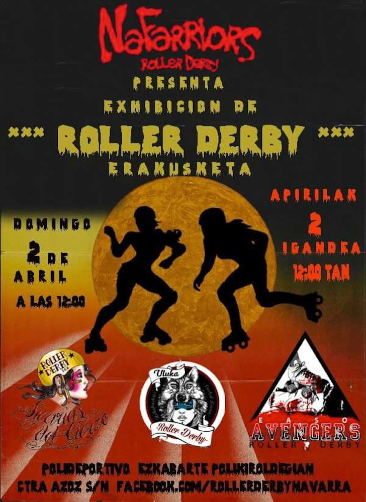 #RollerDerby #Navarra Exhibición Roller Derby por Nafarriors goo.gl/eeopOj