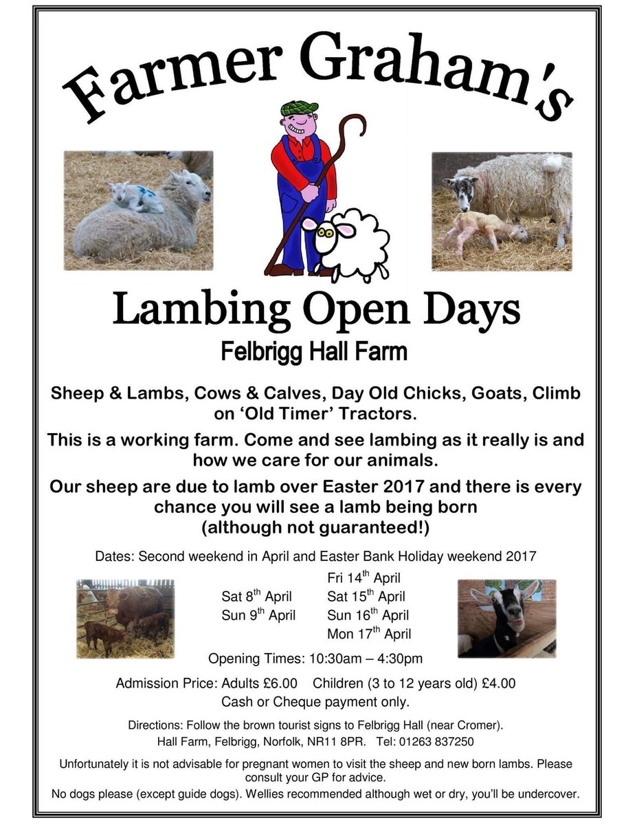 Please Follow <a href="/felbrigglambing/">Felbrigg Hall Farm</a> first weekend 8th 9th April #farm #sheep #Lambing #Norfolk #felbrigg