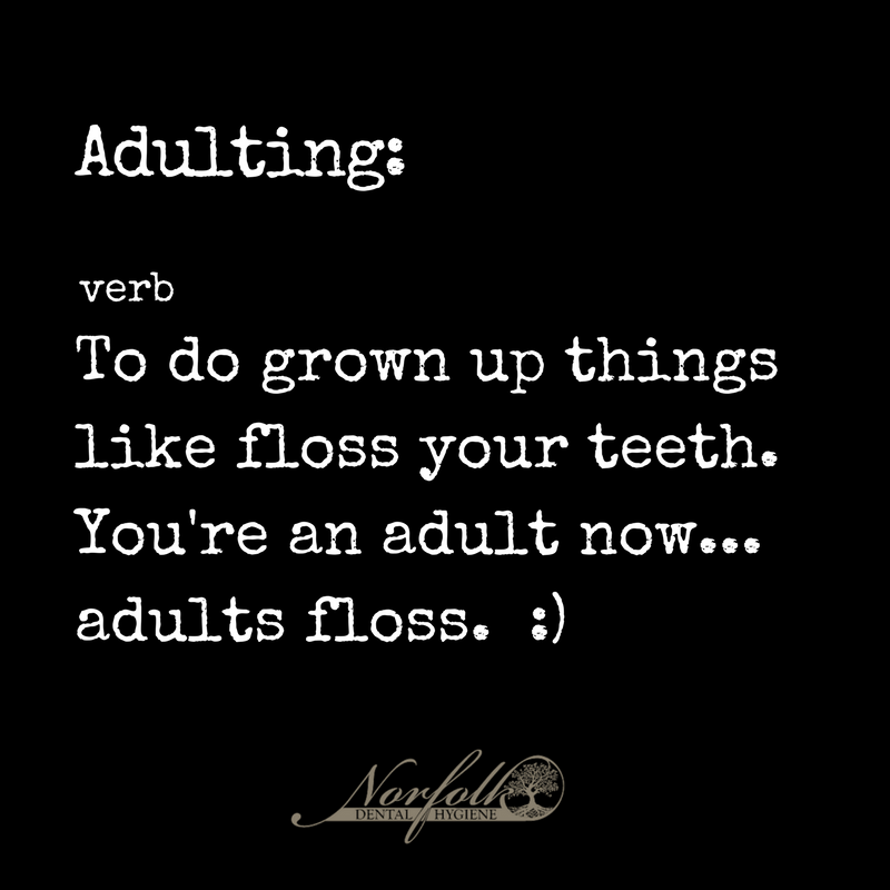 Norfolkdh's tweet photo. Adulting is hard when it comes to #oralhealth! We can help! #thestruggleisreal #adultingsucks #brushflossrepeat #overallhealth #smileNORFOLK https://t.co/hISRRTvehV
