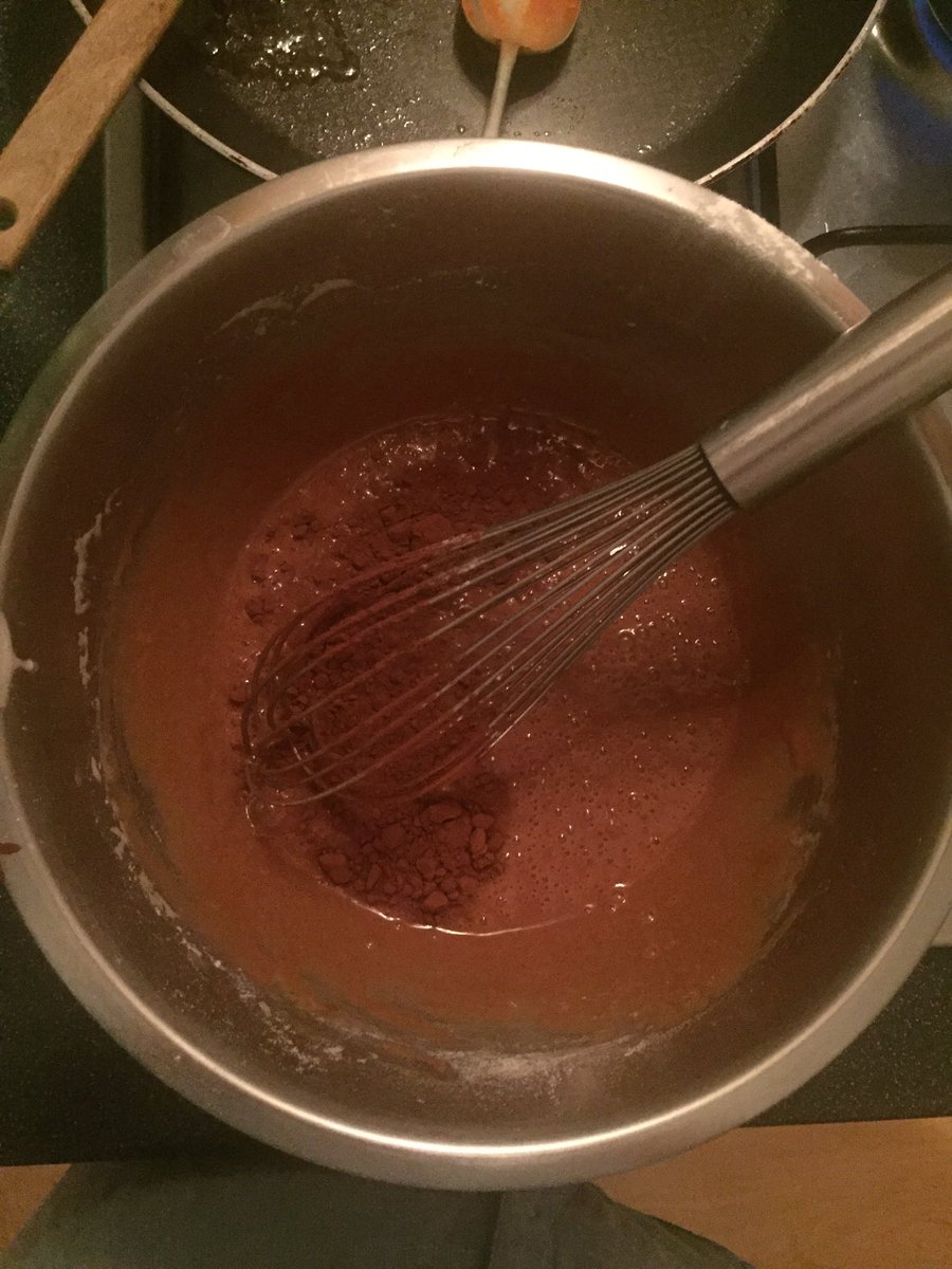 Making #chocolate #fondant before I've even finished my first course. I mean why not? #5ingredient #winner