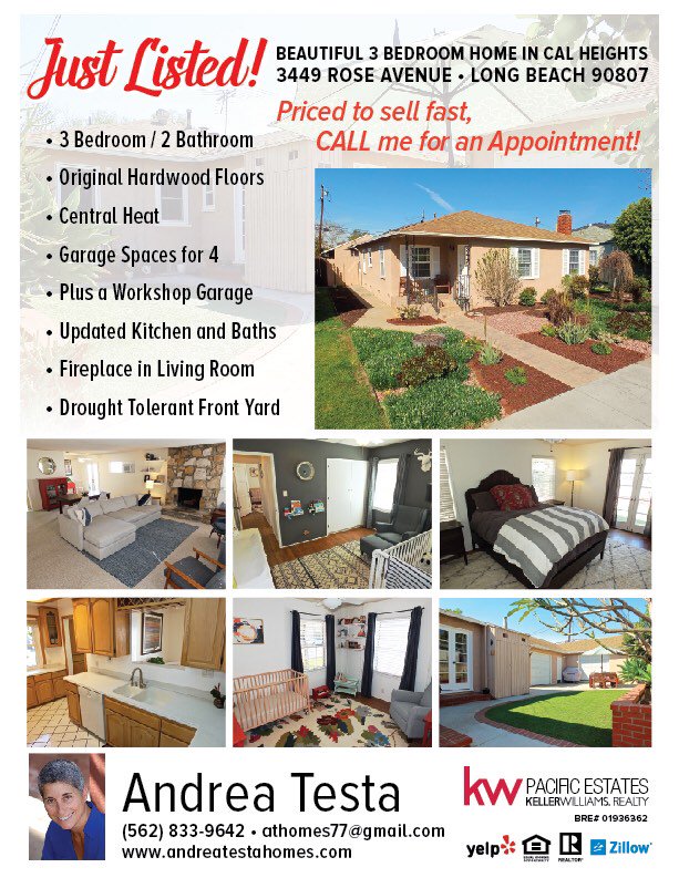 AndreaTesta77's tweet photo. Cal Heights home just listed Open Thursday & Friday 10-12:30, Sat 2-5, Sun12-5. #calheights #longbeach #justlisted 💪 https://t.co/3B4HKJBAAK