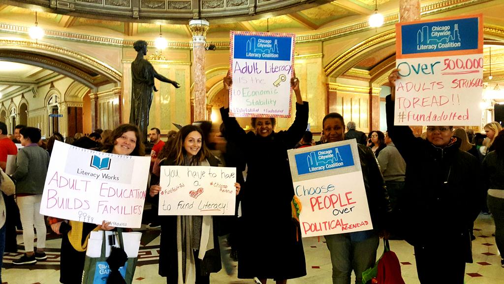 BetsyRubin's tweet photo. When adults gain skills, Illinois benefits. To#FundAdultEd, we need an #ILbudgetNow! #AdultEdu https://t.co/RoGQt5b5TJ