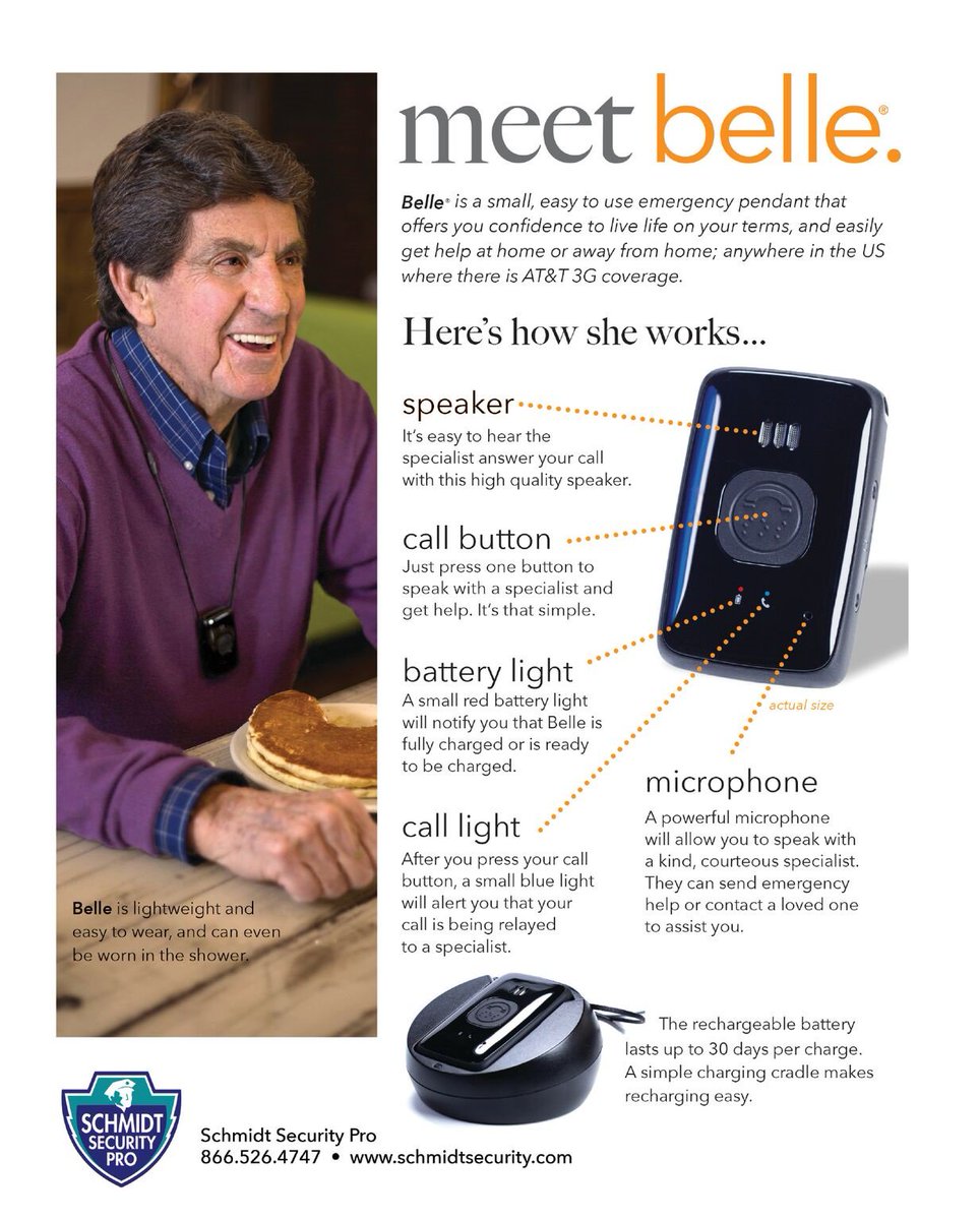 SafeSecureSSP's tweet image. Call our office to find out how Belle can help you and your loved ones stay safe and active! 419-526-4747. #schmidtsecurity #shoplocal