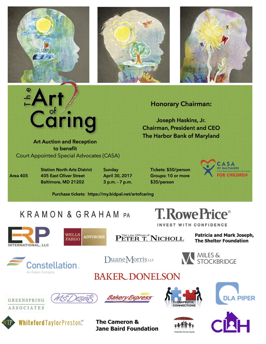 The 2017 Art of Caring Sunday April 30, 2017 3 p.m. - 4 p.m. Area 405