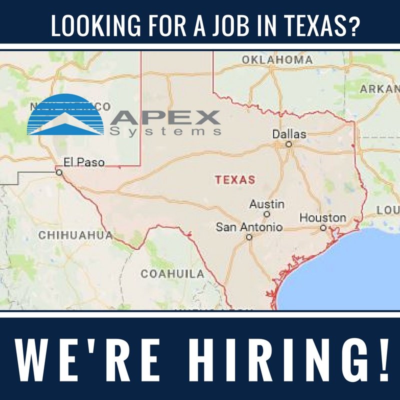 ApexSystems's tweet image. We're hiring in #Texas! We've got 200+ #jobopenings today- #LinuxEngineers, #SoftwareDevelopers &amp;amp; more! Apply here- hubs.ly/H06T47s0!