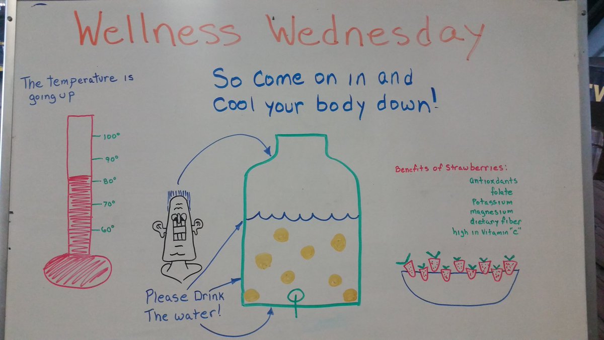 It's Wellness Wednesday <a href="/SfecaFeederSfty/">San Fernando</a>. We want our employees to stay hydrated for the hot weather expected in Cali today.  Drive safe.