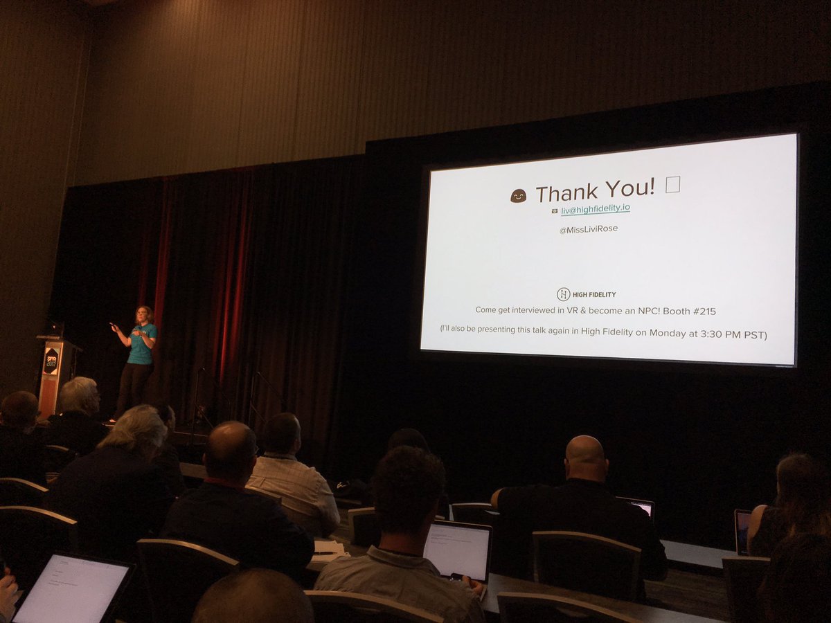 VRtualArtist's tweet photo. No, thank you @misslivirose!  Great, positive talk at #svvr2017 https://t.co/18Yh3aLvxM