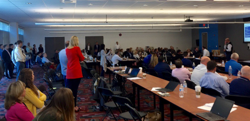 JohnByrneCSO's tweet photo. Standing room only @AmbulosGregg Channel FRS session in #nashville . Building plays for partners to win and win BIG😀 https://t.co/nvOiK2yN2U