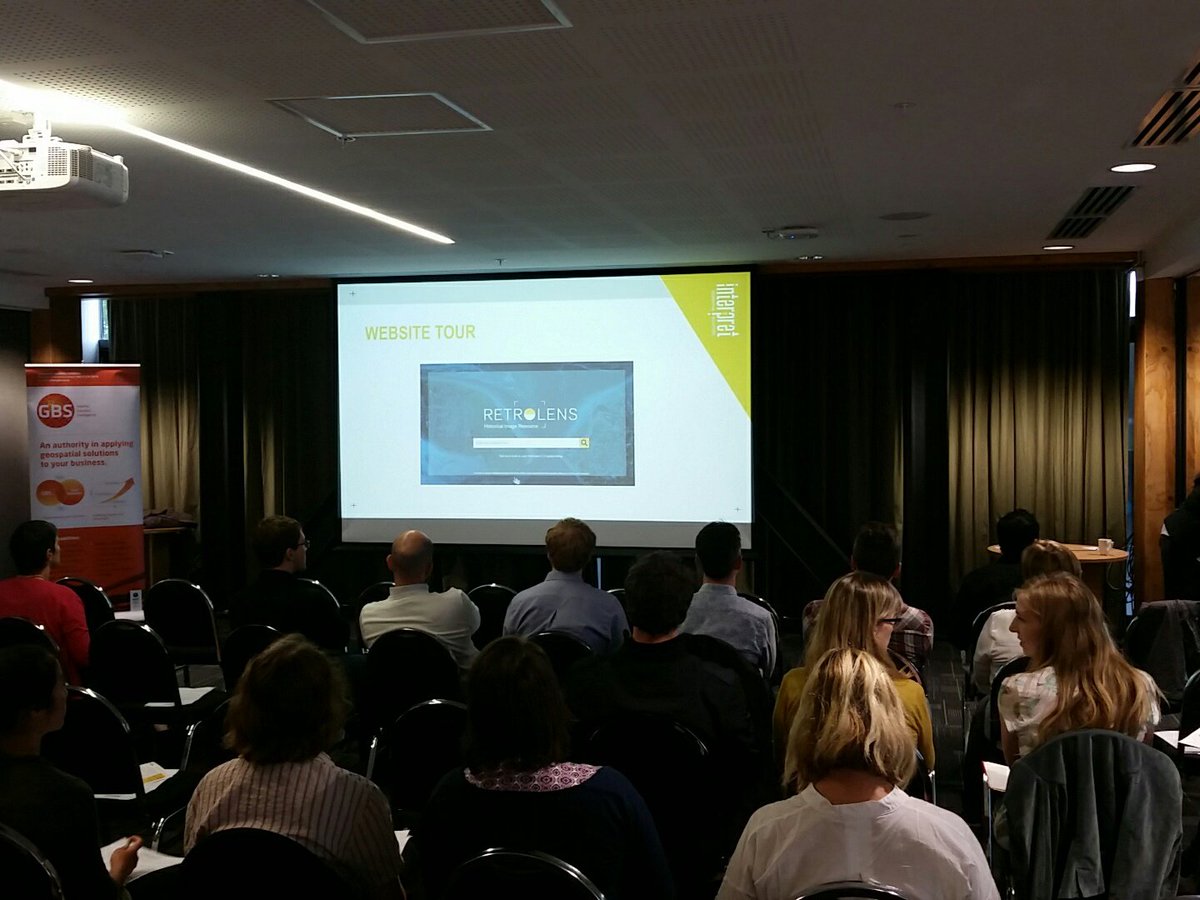 eaglegis's tweet photo. #LGGA @Canterbury_Maps @InterpretGS telling story of saving historic aerial photos &amp;
 bringing them to life through #Retrolens @NZEUG #RUCs https://t.co/VCLz7czPE4