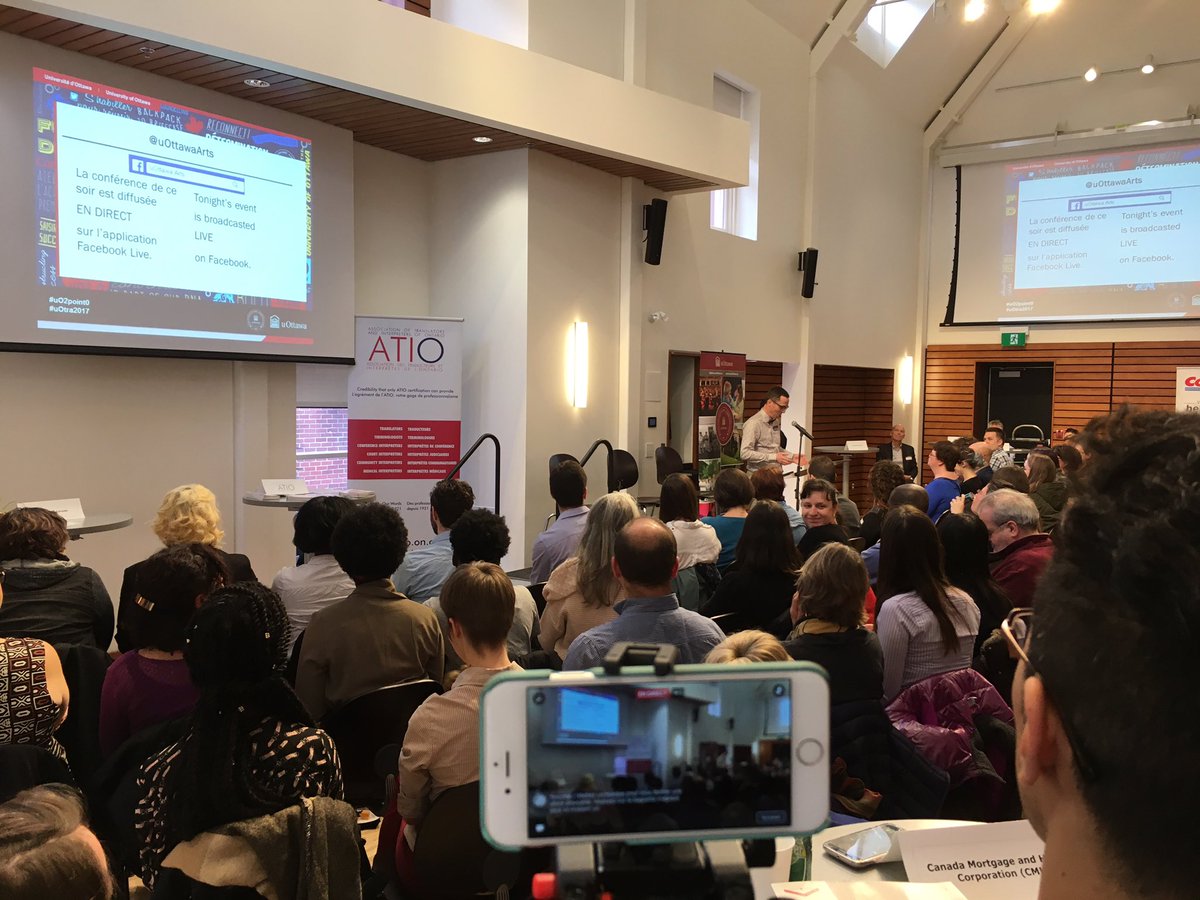 uOttawaArts's tweet photo. Jean Quirion opens the event #extraordinarypaths @uOttawaAlumni @uOttawaArts #translation #interpretation https://t.co/KICnnyL0cR