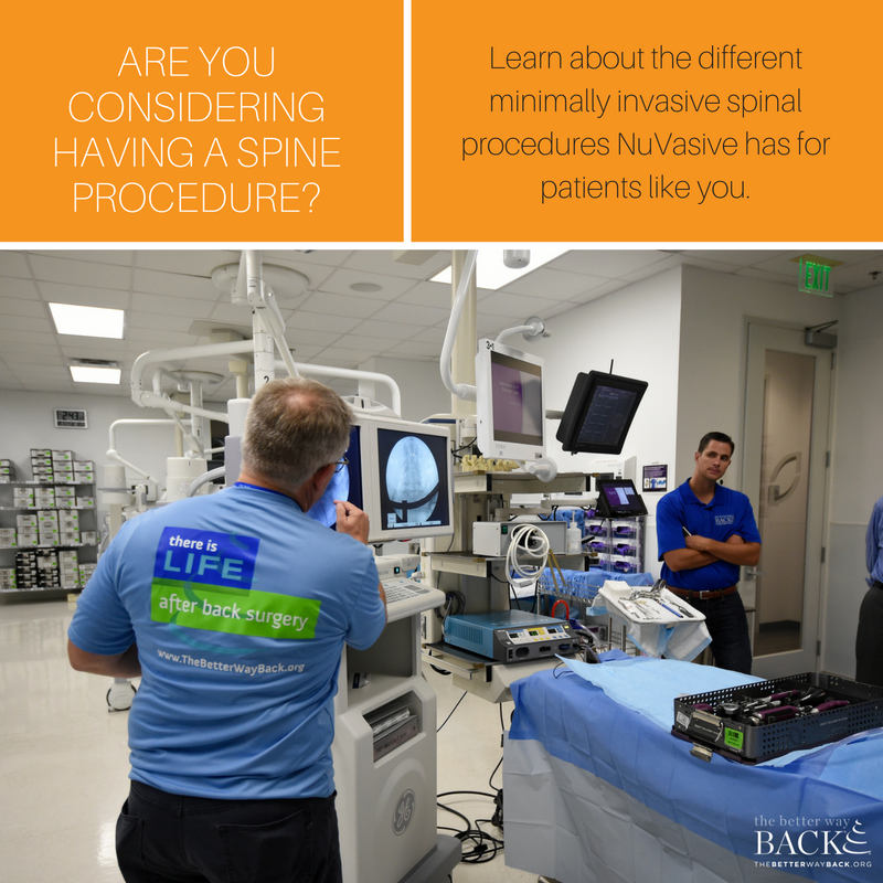 BetterWayBack's tweet photo. Learn more about the six procedures offered by NuVasive: https://t.co/cJ07IzIYEq https://t.co/ZW2pOMvbJd