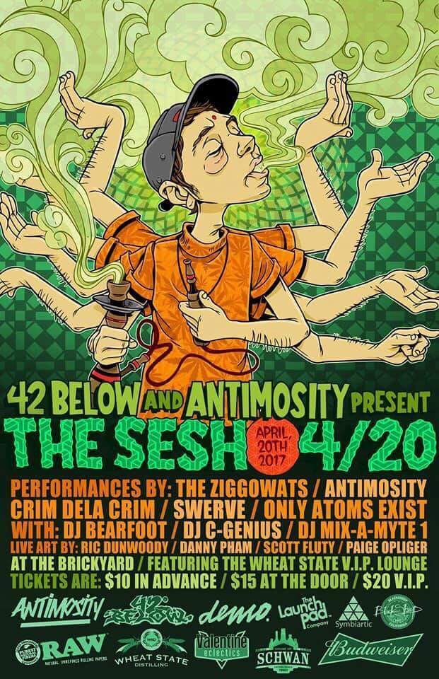 Our 4/20 party at the Brickyard will be a banger!! #42below