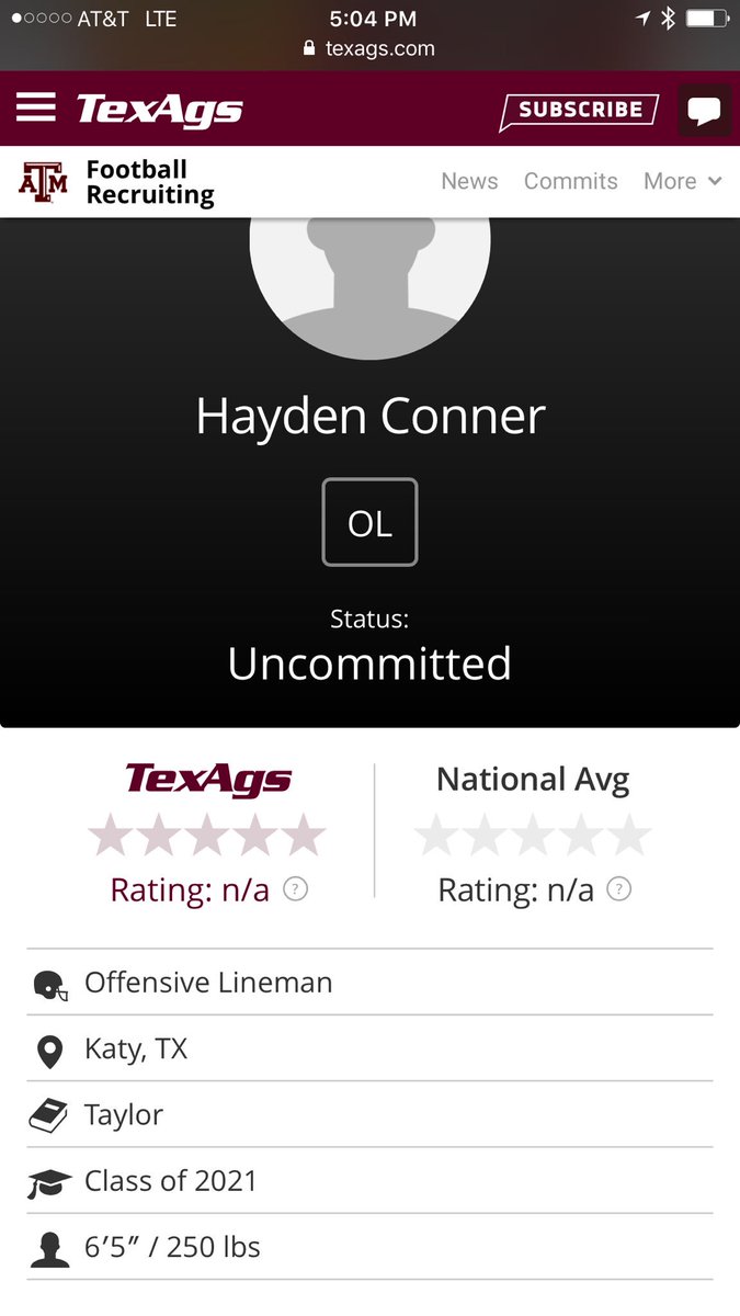 HaydenConner's tweet photo. Honored to make the @TA_Recruiting 2021 recruiting list with 8 of my brothers! Can't wait to get back to A&amp;M and work with @jimturner_tamu https://t.co/wYmAK15fC4