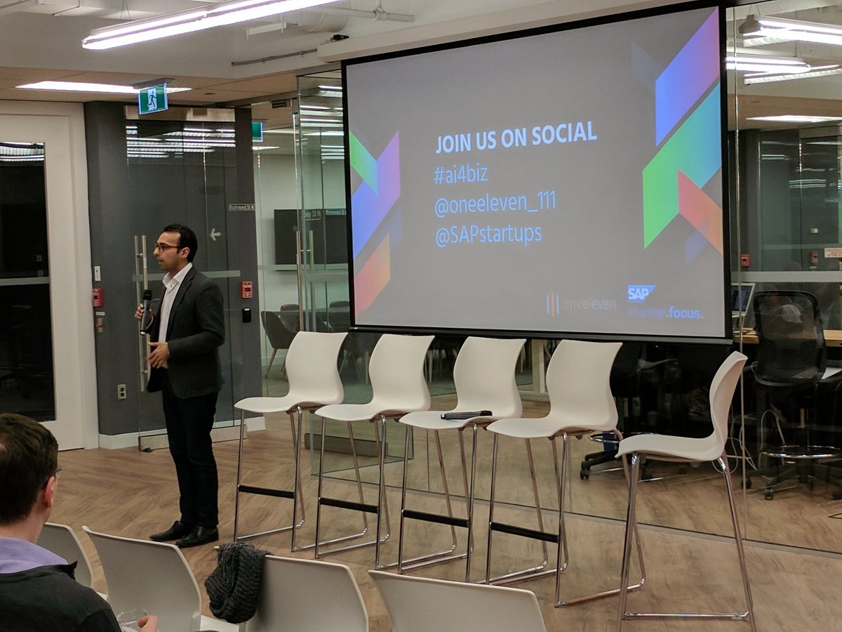ronvanholst's tweet image. Attending #ai4biz with @SAP at the new @oneeleven_111 on behalf of @OCEinnovation