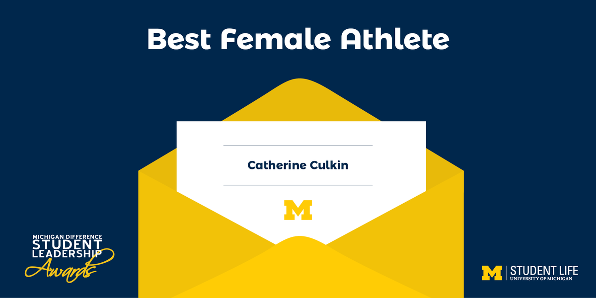 UMich's tweet image. This year's club sports female athlete of the year goes to... #UMichTalks