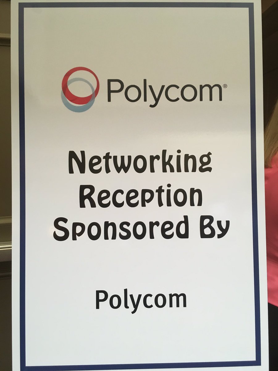 davia_w's tweet photo. #networking reception sponsored by @Polycom ! https://t.co/Nx4n0hm055