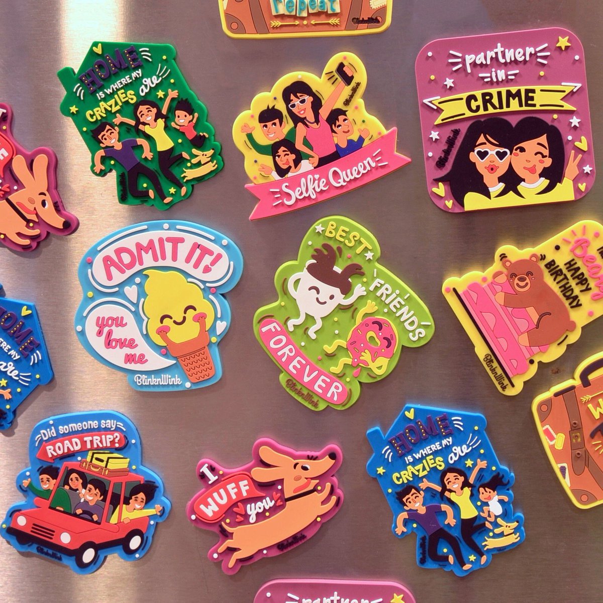 blinknwinkstore's tweet photo. Your legendary fridge is standing there with a plain &amp; boring look, wouldn't it be great to add these cute fridge magnets ☺️ #kitchendecor https://t.co/8EBSFMPGsd