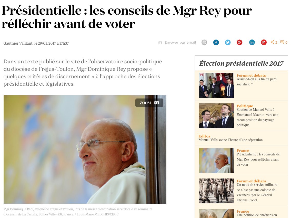 MgrDominiqueRey's tweet photo. "Présidentielle : les conseils de Mgr Rey pour réfléchir avant de voter" via @LaCroix et @gauthvaillant
A lire ici : https://t.co/J2D3kGZj7o https://t.co/PAHkNmkqQM