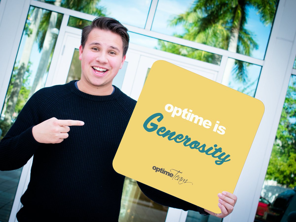 optimeUSA's tweet photo. "If I described @OptimeUSA in one word: Generosity." @thejosecamacho, Social Media | PR Intern
#OptimeTeam
#Generosity
#PresentAndEngaged https://t.co/dOA2VW5eKk
