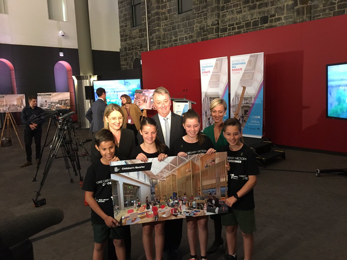 Wonderful to join @MartinFoleyMP and the expert co-designers from Keillor Primary to reveal to new designs for the State Library
