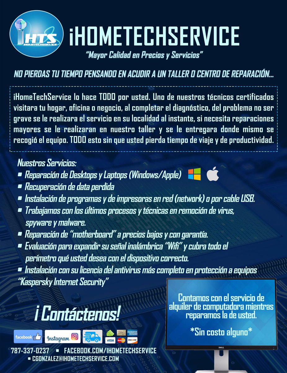 iHomeTechServic's tweet image. Para nosotros su tiempo es valioso...