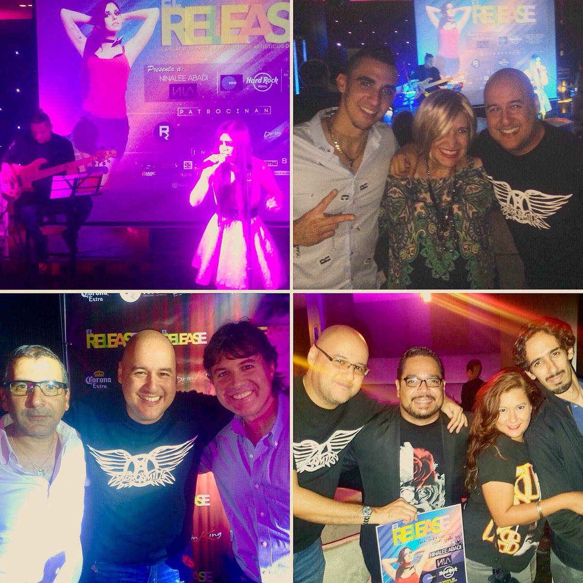 fabrorock's tweet photo. En el #videorelease de #ComoGanar con buenos amigos en @HRHPanamaMega felicidades #NinaLee y gracias @elreleasepty y @promusicpanama 🤘 https://t.co/Y5AhN33n7J