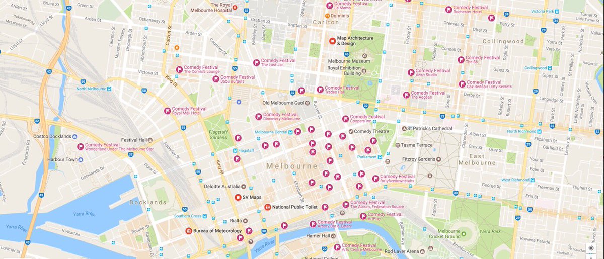 micomfestival's tweet photo. Check it out! Can't get lost with all #MICF venues appearing on Google Maps!!! #comedyiseverywhere https://t.co/HUfjjh54kj